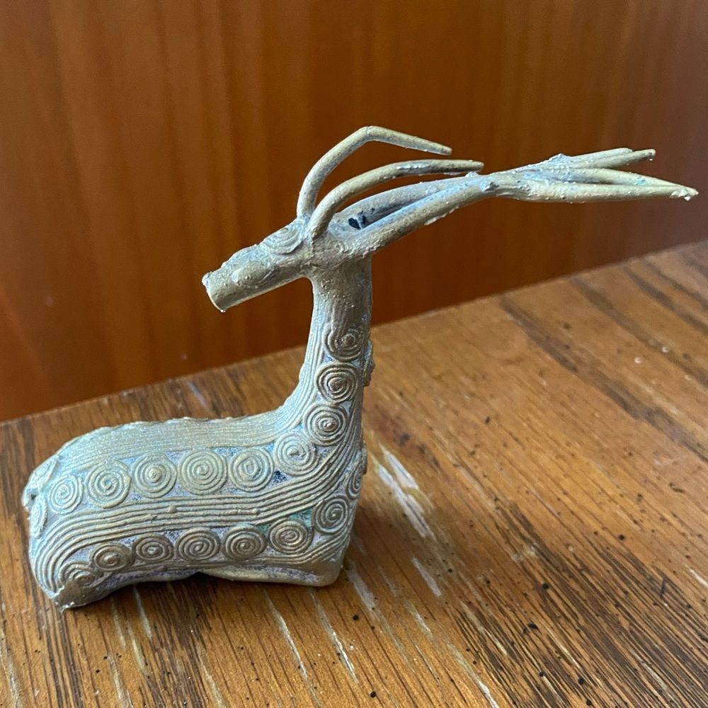 Vintage Brass Dhokra deer figurine